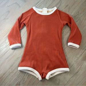 Zulu & Zephyr Mini Rib Rashie Onesie in Plum